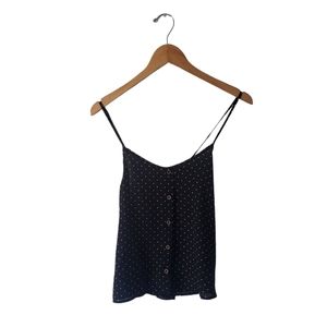 Active USA Camisoles Spaghetti Strap. Black and White Polka Dots. Size M…